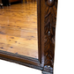 Antique French 19th Century Detail Carved Oak with Lion Heads Mirror