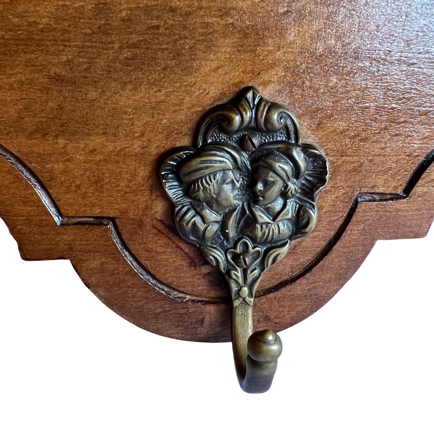 Early 20th Century French Oak Wall Coat Rack