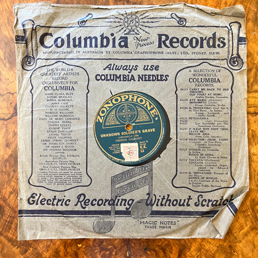 Vernon Dalhart – Behind These Gray Walls/ Unknown Soldier's Grave Record