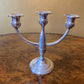 Vintage American Sterling Silver Three Branch Candlestick