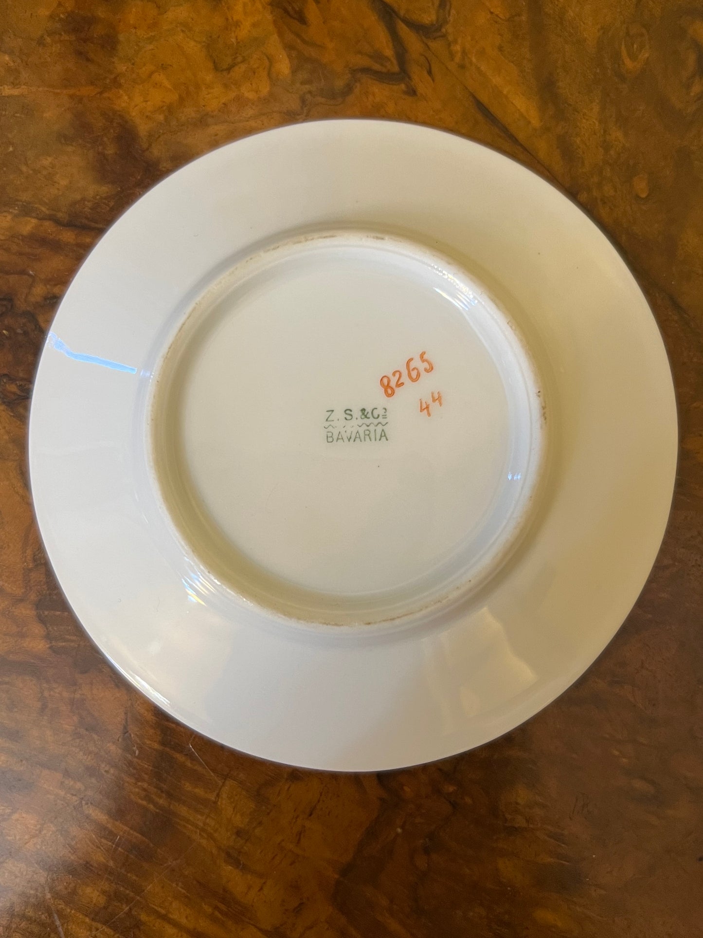 Vintage Bavaria Gold Border Print Demitasse Coffee Saucer  Plate