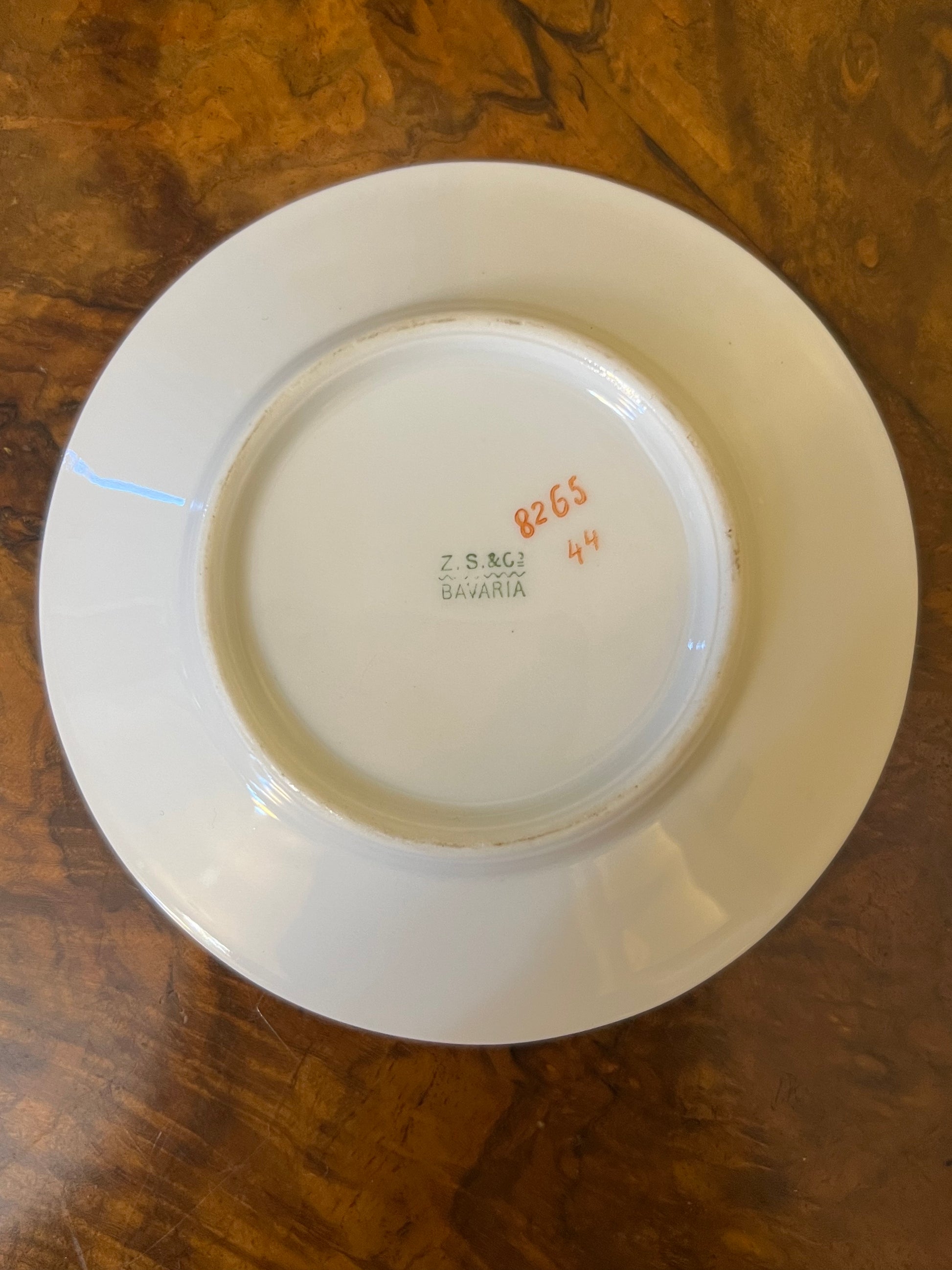 Vintage Bavaria Gold Border Print Demitasse Coffee Saucer  Plate