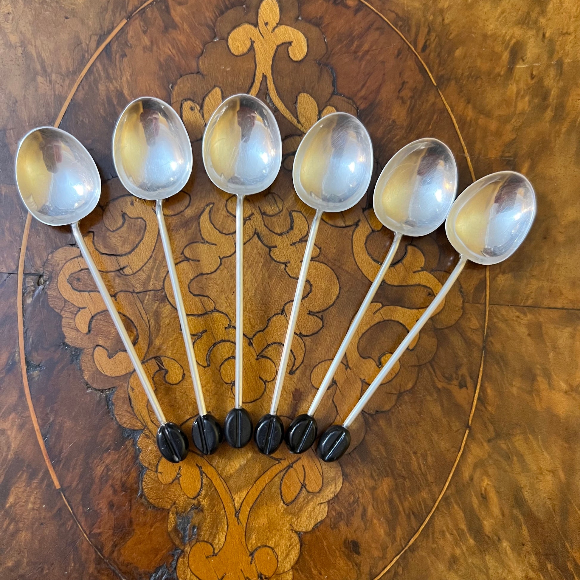 Vintage William Suckling Birmingham Sterling Silver Coffee Spoons