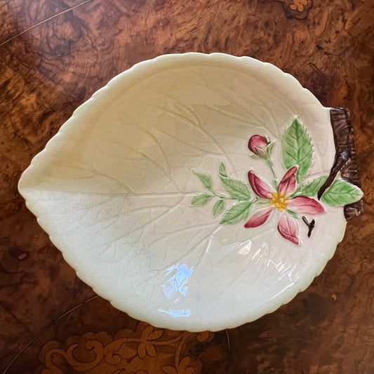 Vintage Carlton Ware Green Leaf Small Dish Bowl