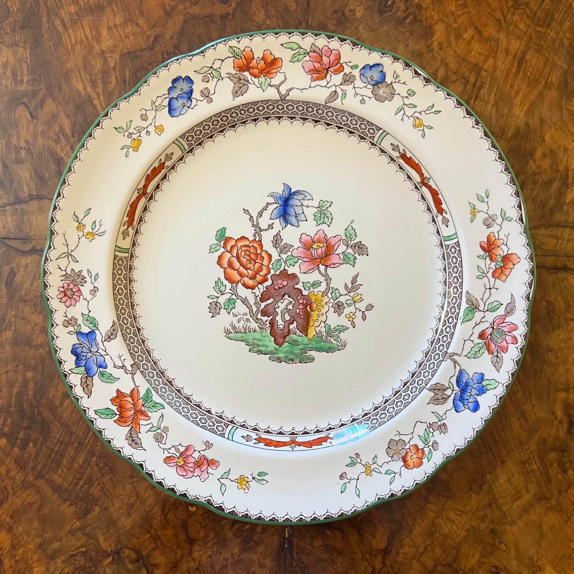 Vintage Copeland Spode Chinese Rose Dinner Plate โ Antiques Yeah