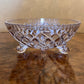 Vintage Crystal Bowl With Turned Leg Feet