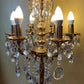 Vintage Crystal Crown & Cherubs Floor Lamp