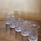 Vintage Crystal Cut Glasses Set Of Five