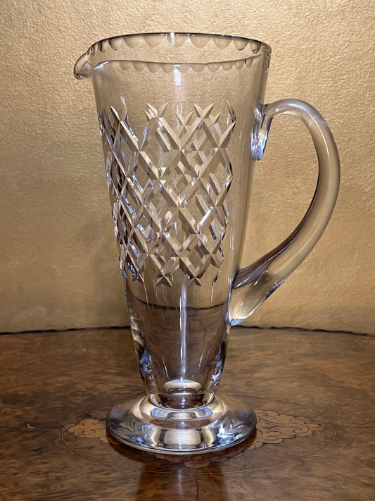 Vintage Crystal Cut Tall Jug