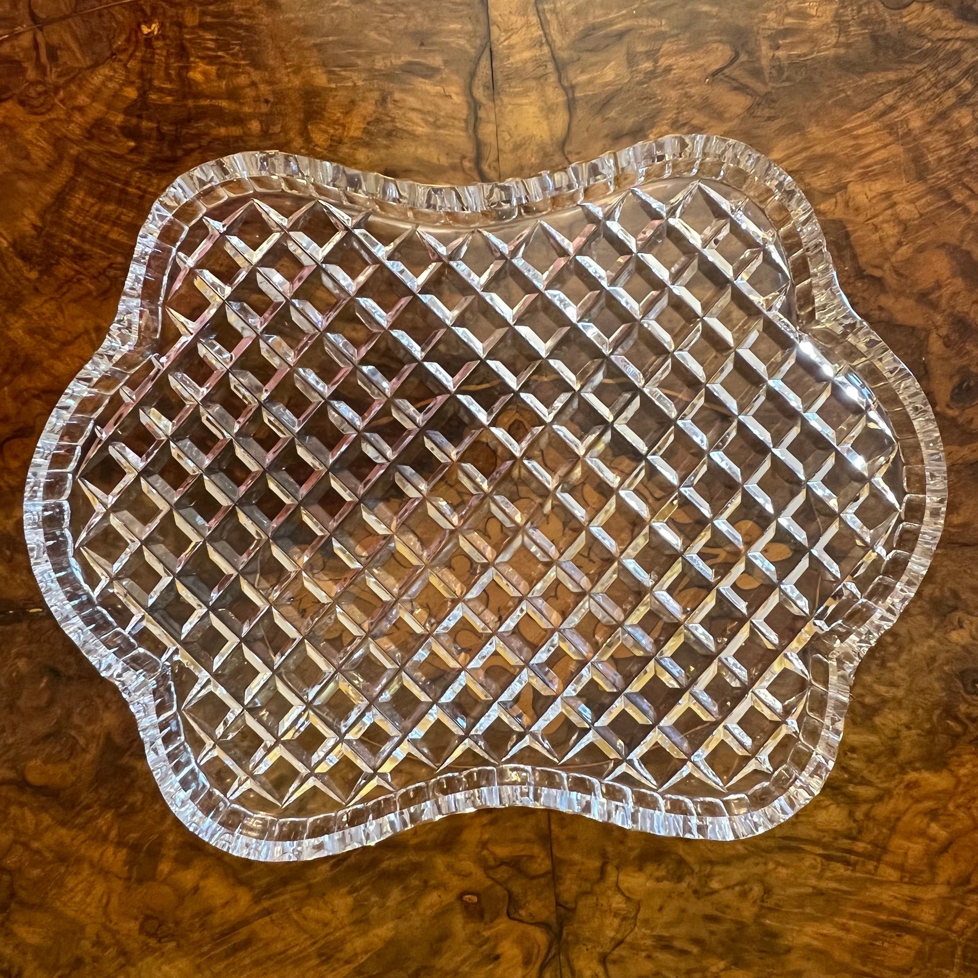 Vintage Crystal Cut Tray