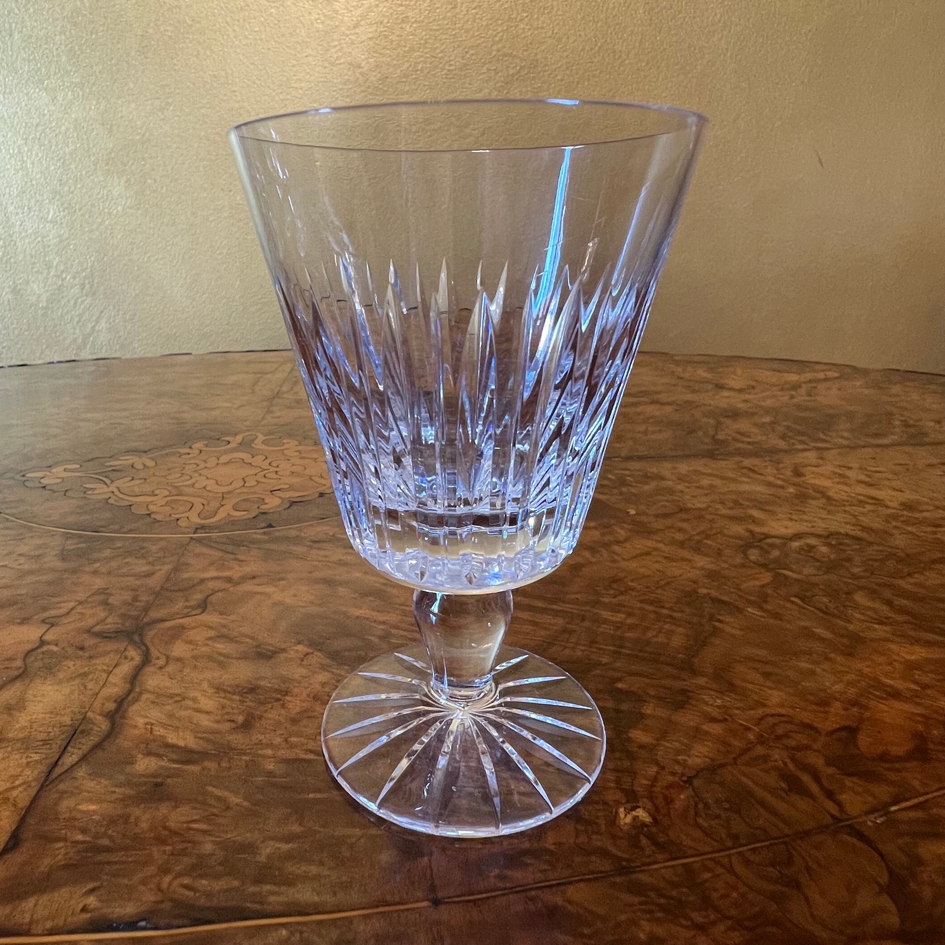 Vintage Crystal Cut Water Glasses Set 