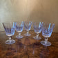 Vintage Crystal Cut Water Glasses Set Of Five