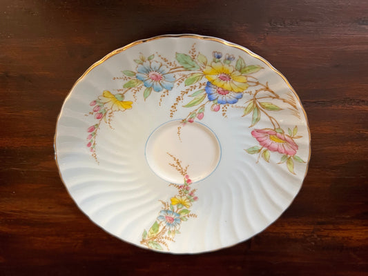Vintage EB Foley Blue Floral Saucer Replacement