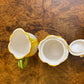 Vintage ESD Yellow Flower Milk & Sugar Bowls 