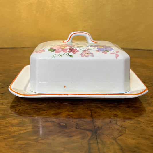 Vintage Empire Ware Ivory Glaze Butter Dish