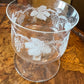 Vintage Etched Grapes Crystal Glasses