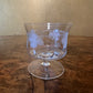 Vintage Etched Grapes Crystal Glasses Set 