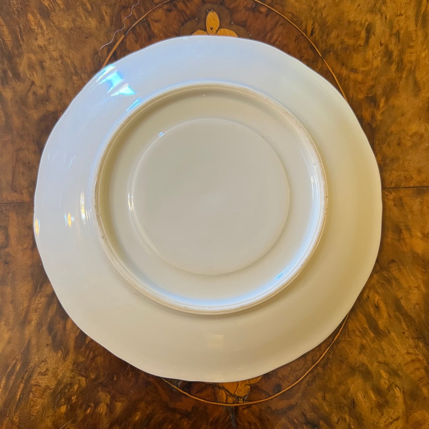 Vintage Floral & Gold Pearl Like Saucer Plate 