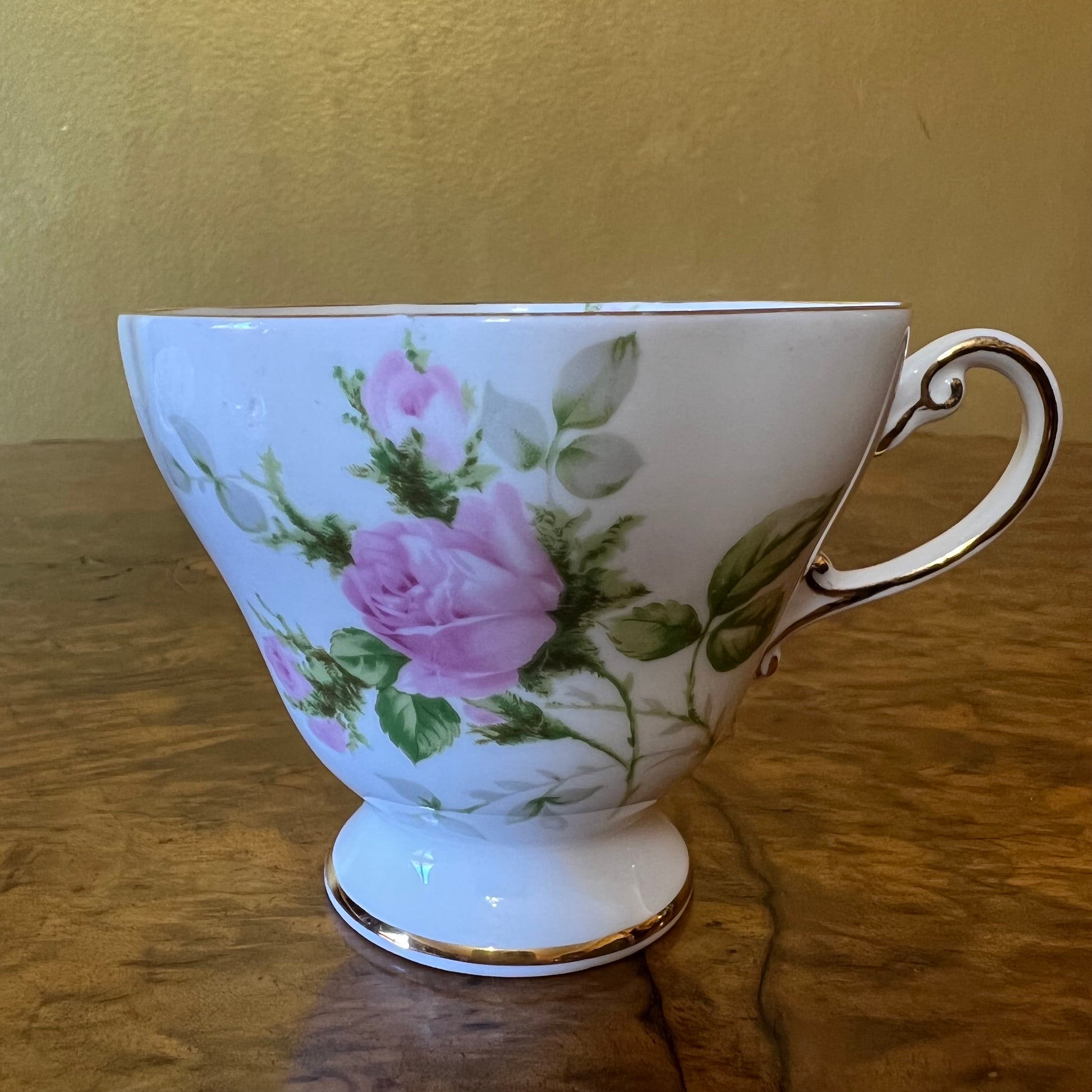 Vintage Foley Pink Rose Tea Cup Trio 