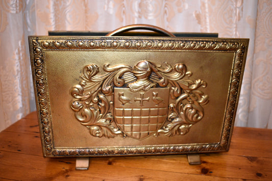 Vintage French Brass Magazine Holder