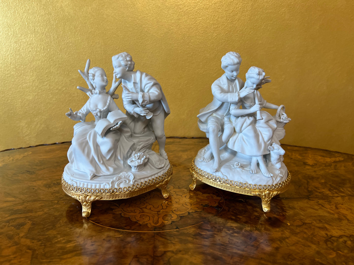 Vintage Germany Unterweissbach Bisque Porcelain of Man & Woman