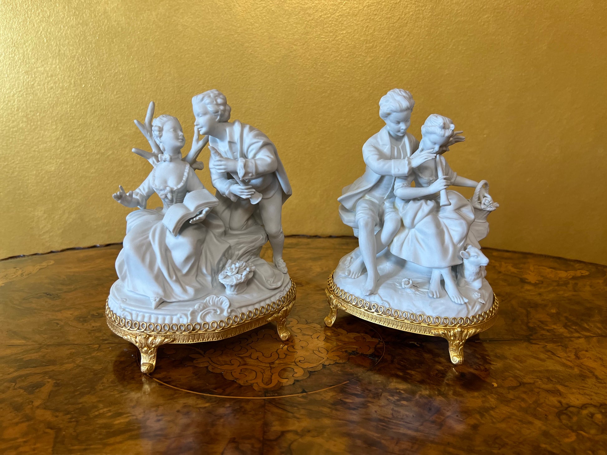 Vintage Germany Unterweissbach Bisque Porcelain of Man & Woman