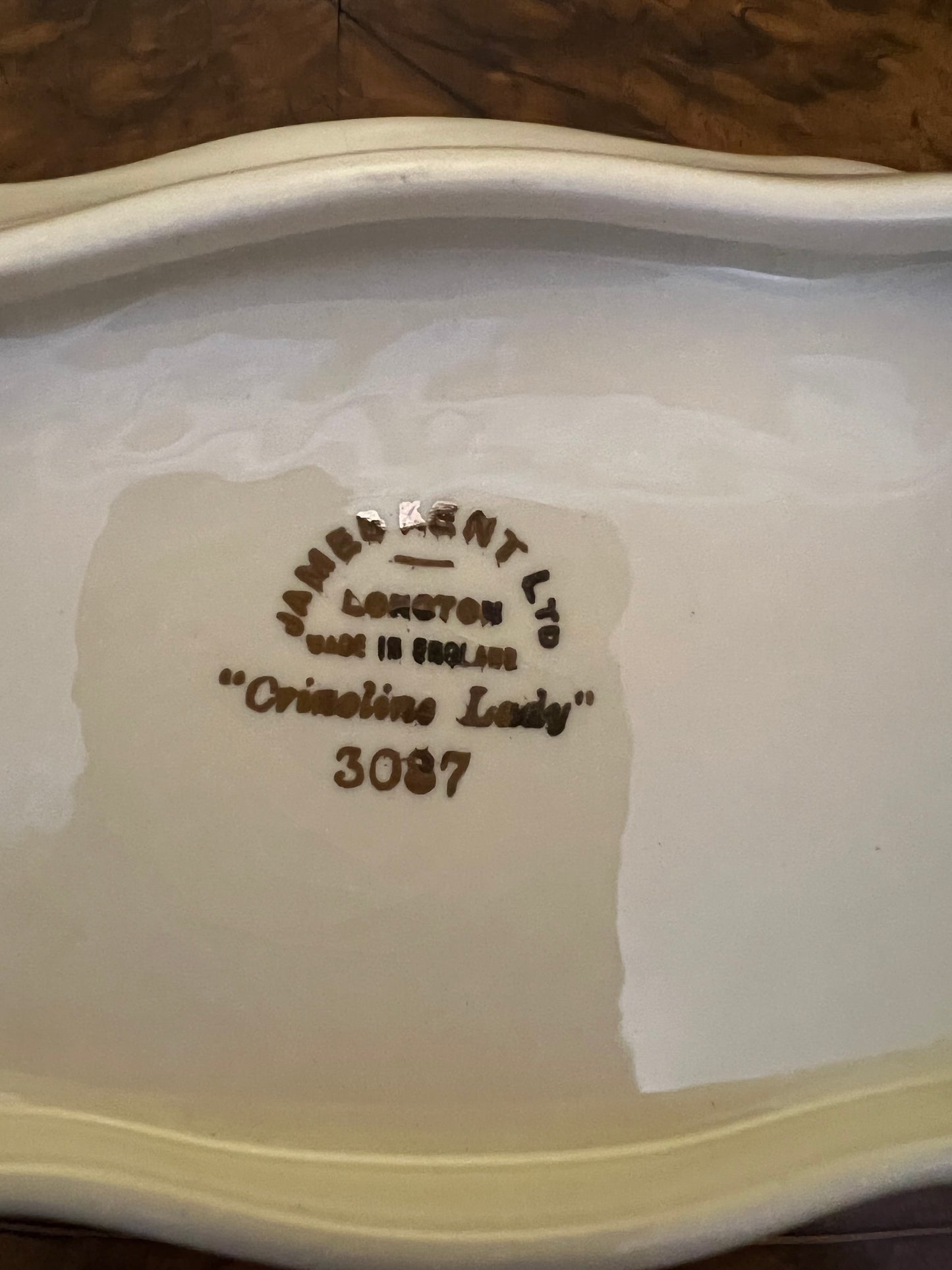 Vintage James Kent Longton, Crinoline Lady Dish