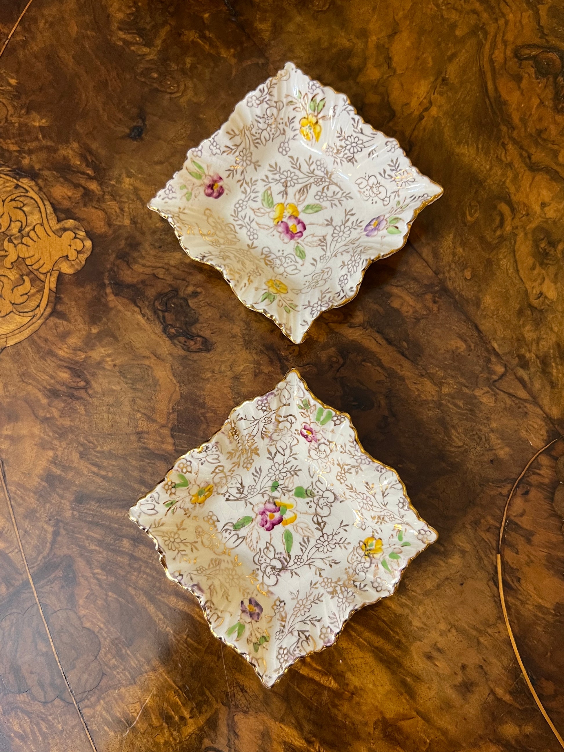 Vintage James Kent Pearl Delight Small Ticket Bowl Pair