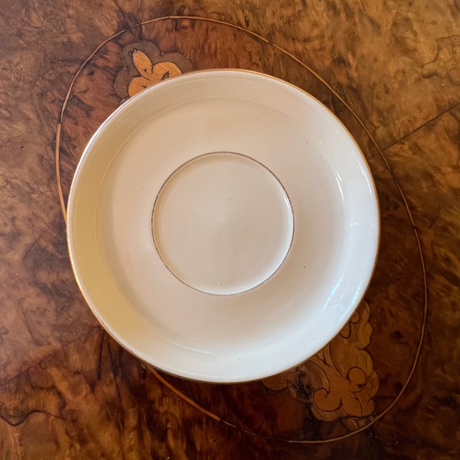 Vintage Japanese Kyoto Cream Coffee Saucer