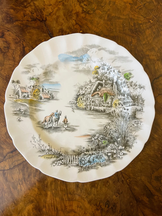 Vintage Johnson Bros Happy Dinner Plate