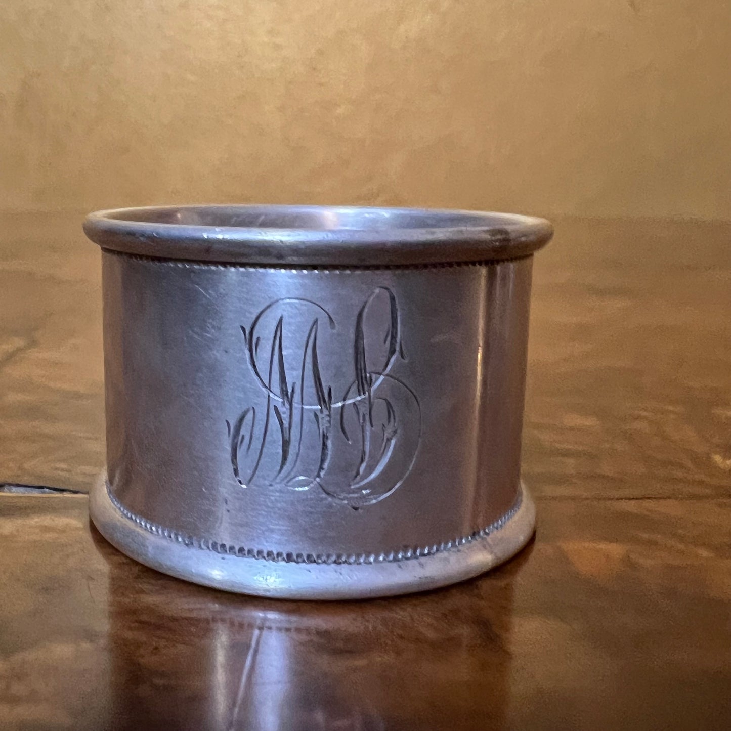 Vintage MB Sterling Silver Napkin Ring