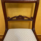 Vintage Mahogany Cream Chairs Set