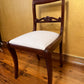 Vintage Mahogany Cream Chairs Set Of Six