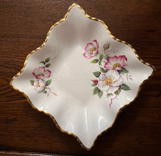 Vintage Old Foley James Kent Floral Trinket Dish
