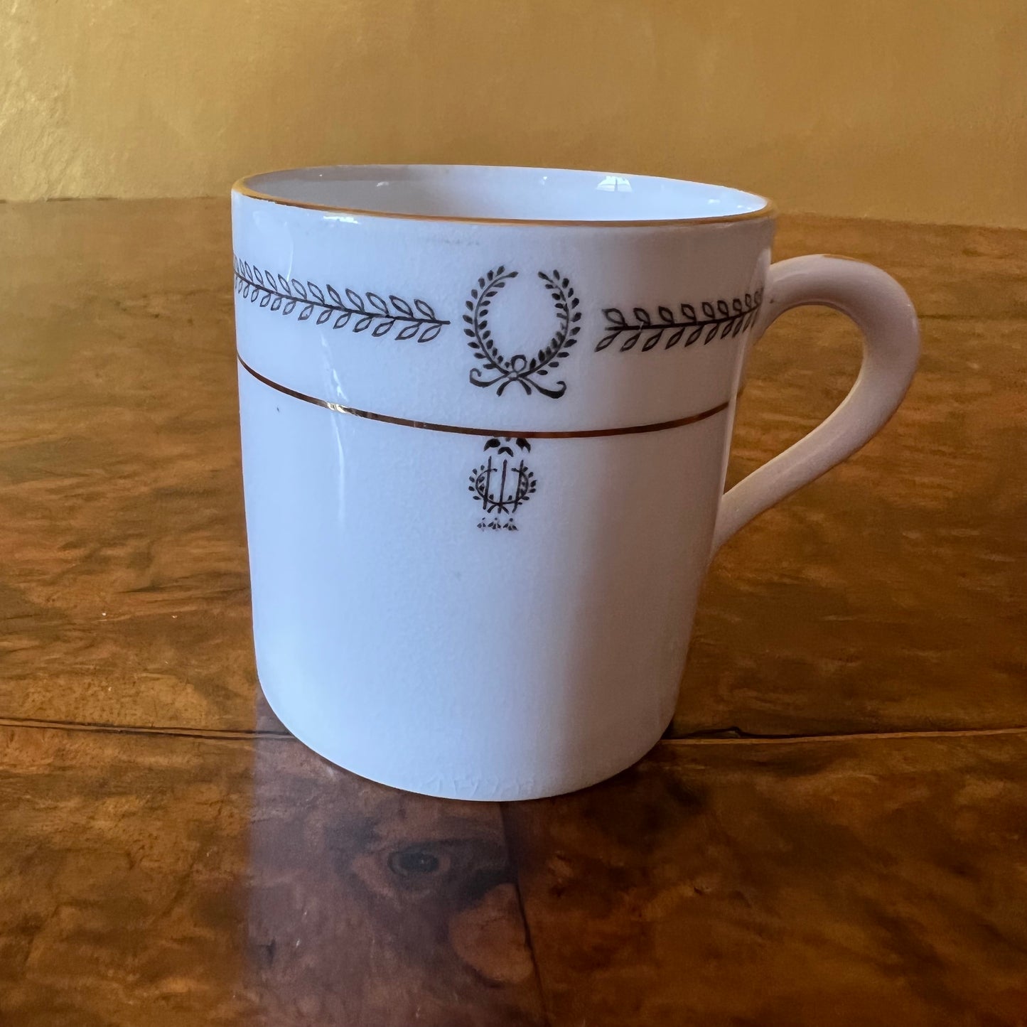 Vintage Paragon Black & White Print Coffee Cup Trio 