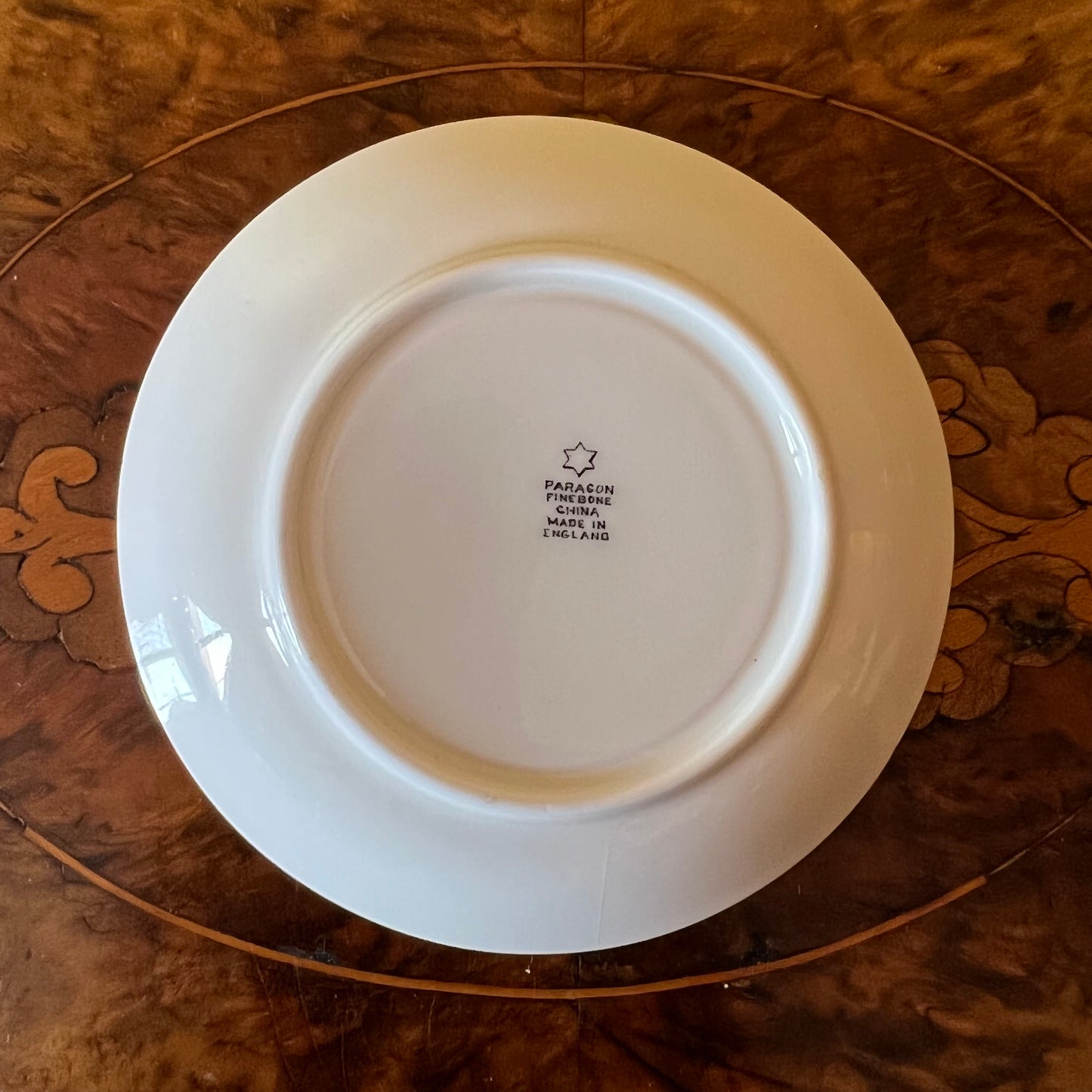 Vintage Paragon Black & White Print Coffee Saucer 