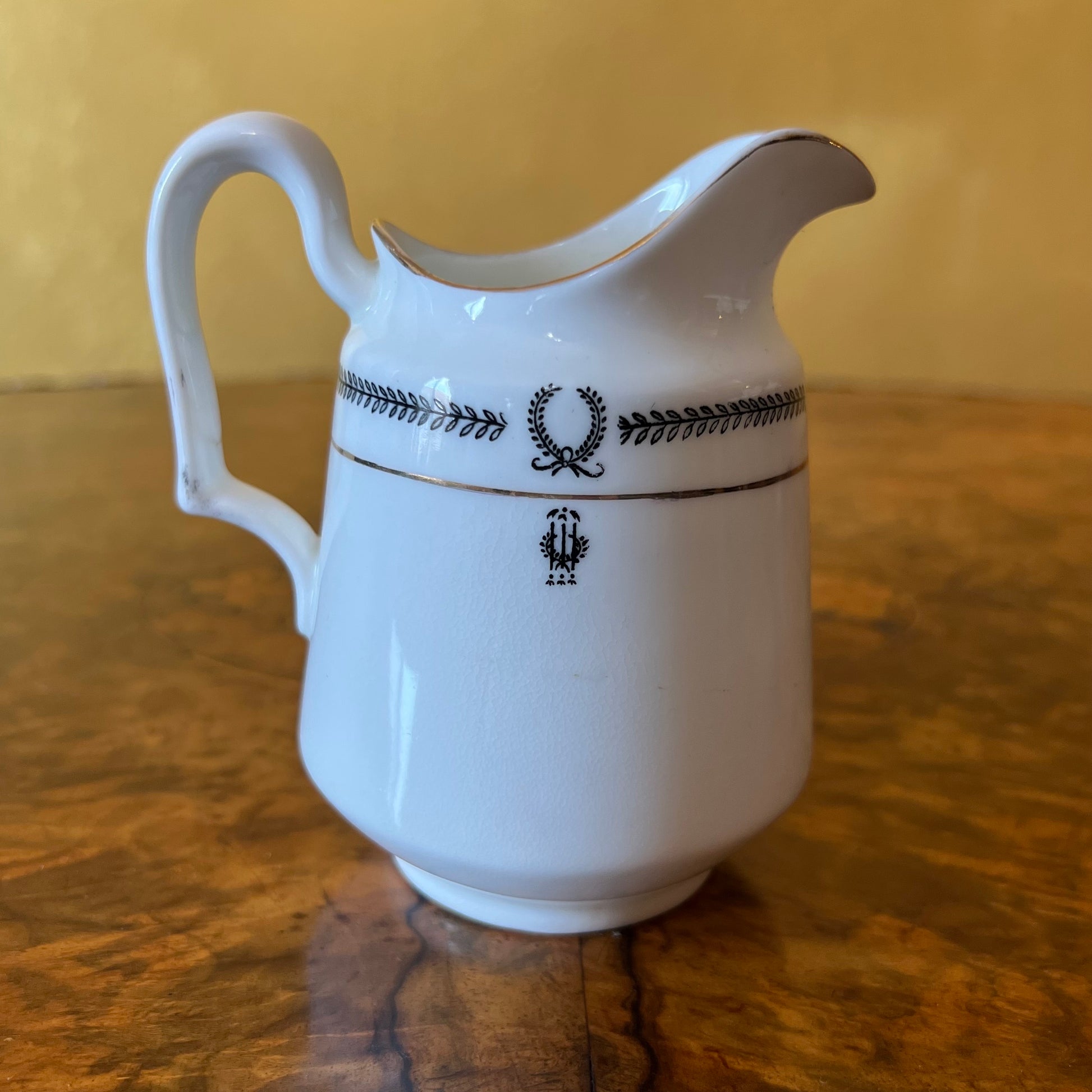 Vintage Paragon Black & White Print Creamer Jug 