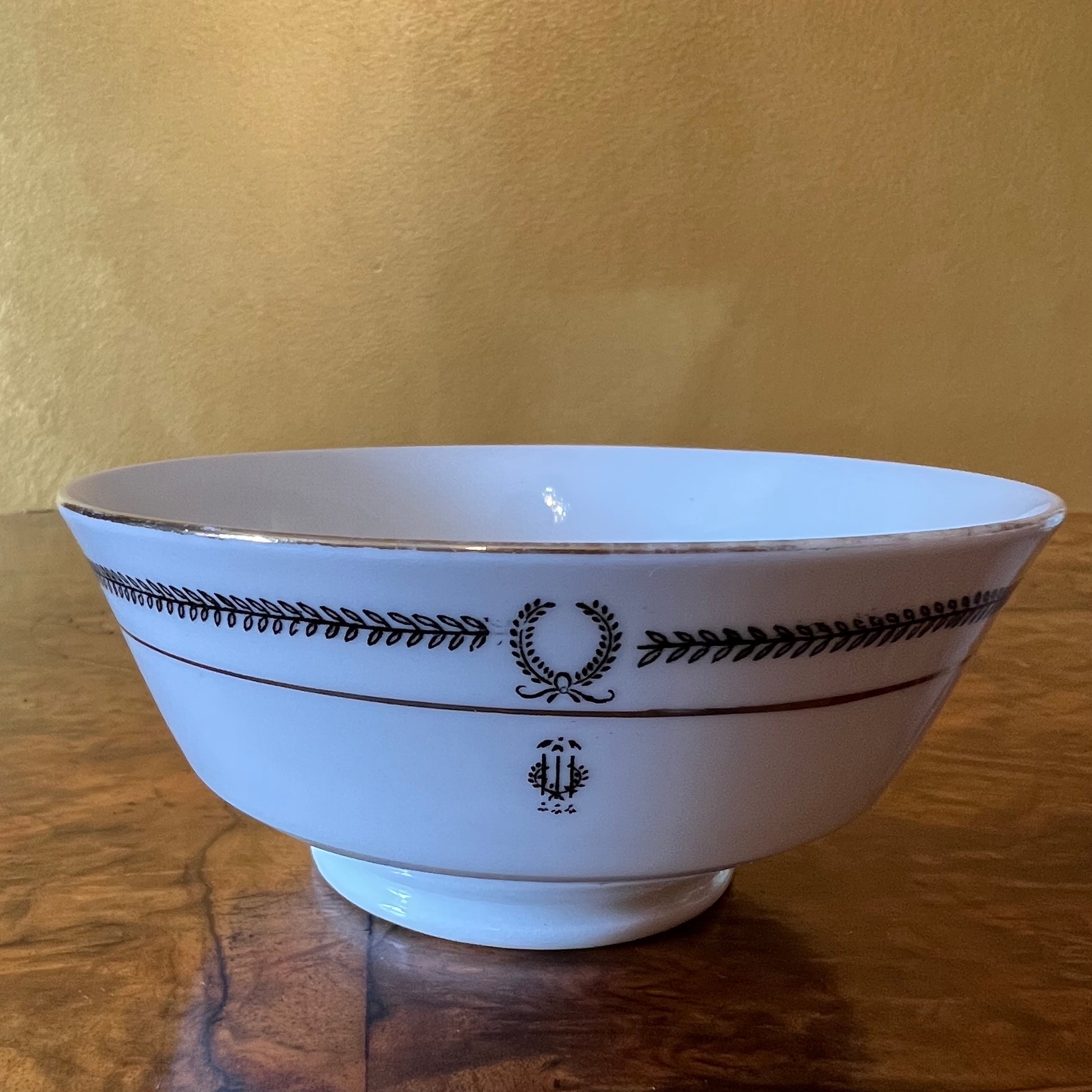 Vintage Paragon Black & White Print Milk & Sugar Bowl Set