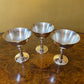 Vintage Portugal Silver Plated Champagne Glasses Set 