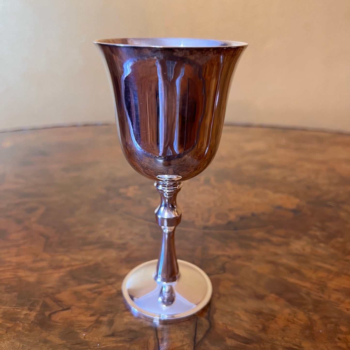 Vintage Portugal Silver Plated Wine Glass