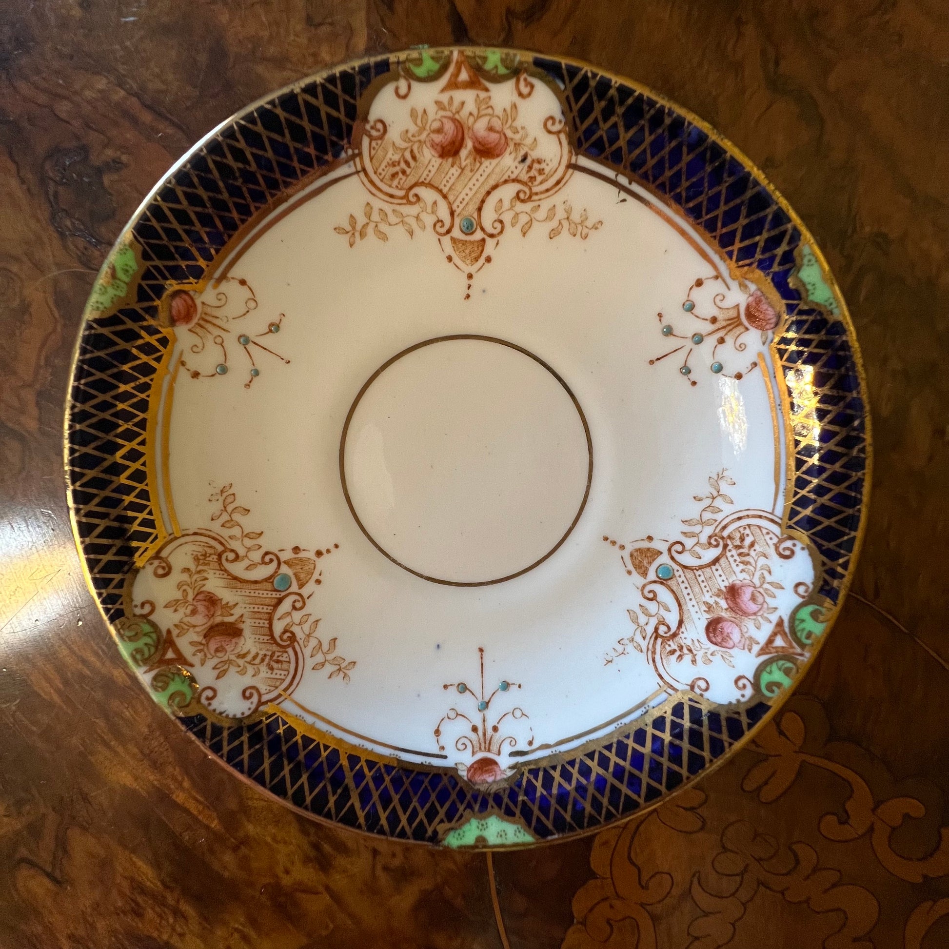 Vintage Printed Floral Saucer Plate 