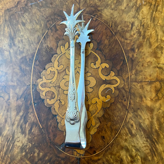 Vintage Roger Kings Silver Plated Çlaw Tong