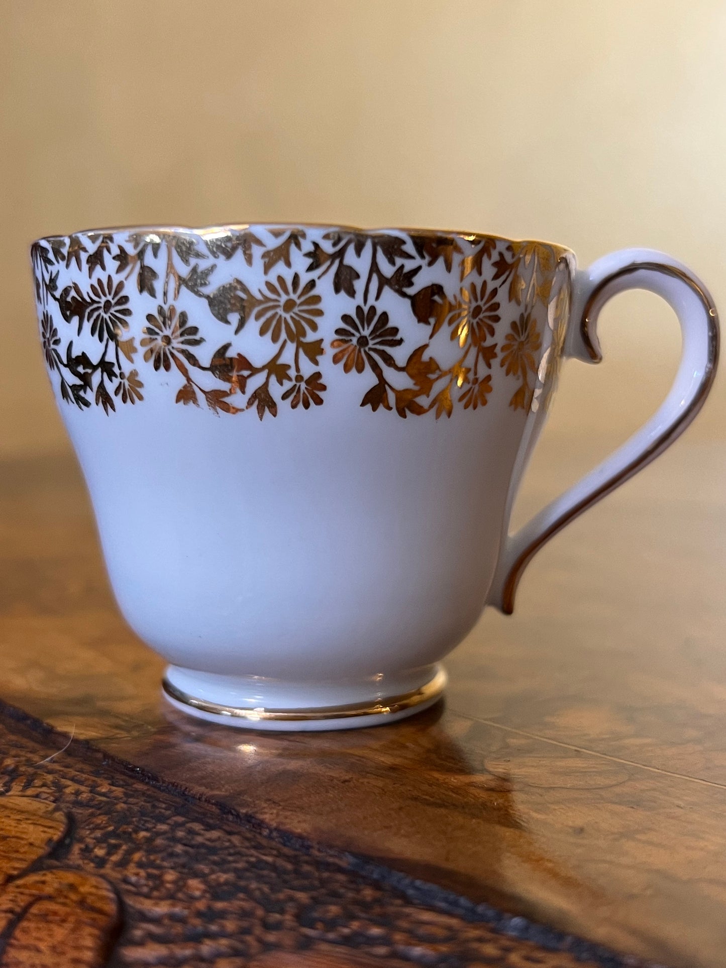 Vintage Royal Adderley Gold Floral Demitasse Cup