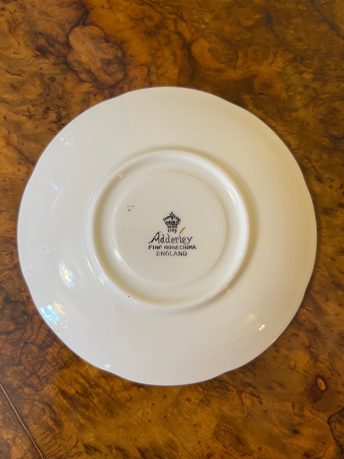 Vintage Royal Adderley Gold Floral Demitasse Saucer 