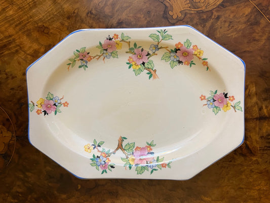 Vintage Royal Staffordshire Honeyglaze Floral Trinket Plate