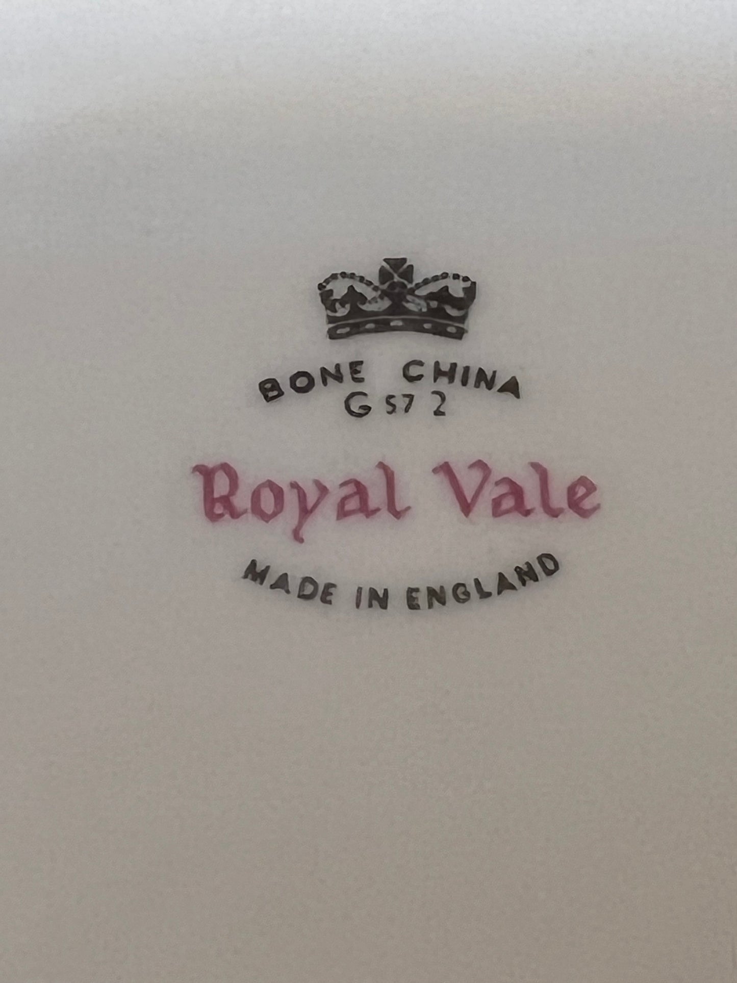 Vintage Royal Vale Crimson Rose Saucer Plate 