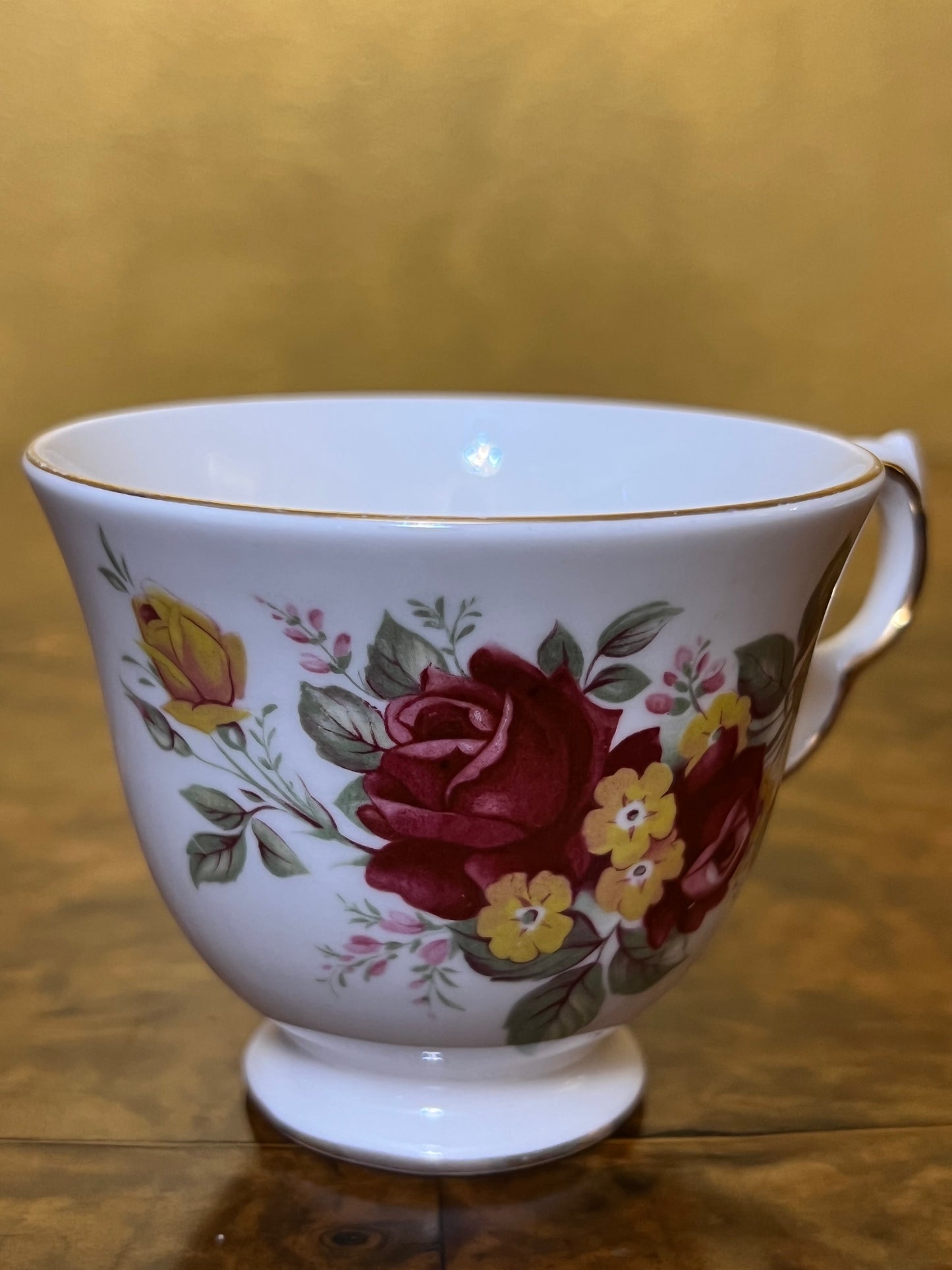 Vintage Royal Vale Crimson Rose Tea Cup 