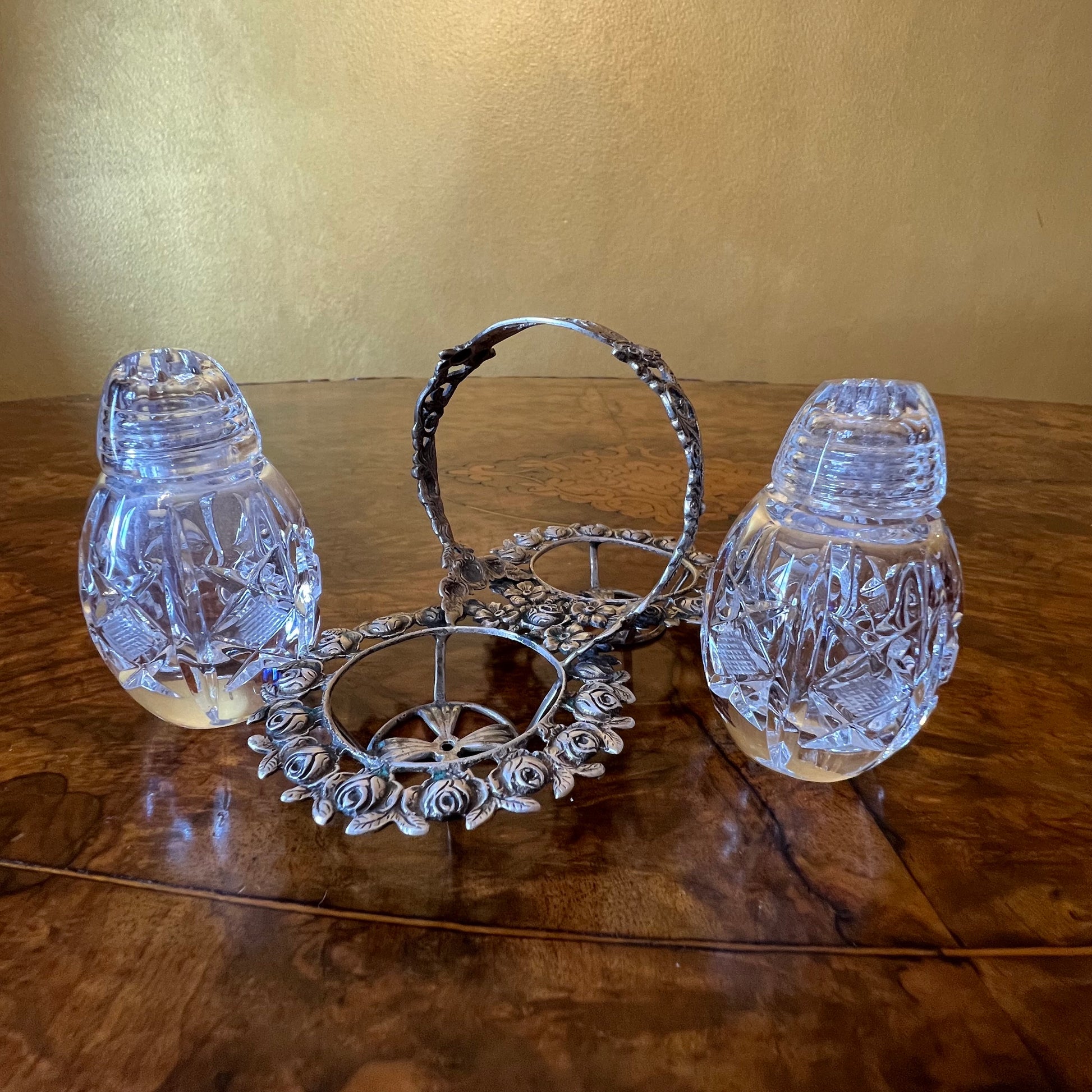 Vintage Salt & Pepper Basket Set
