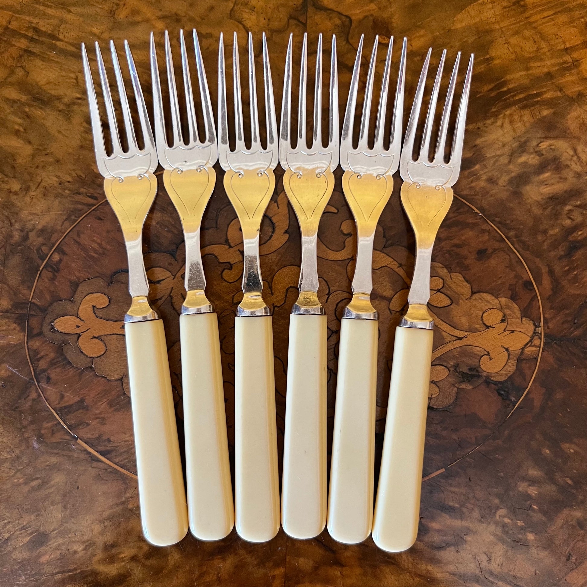 Vintage Silver Plated Knives & Forks Set 
