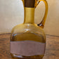 Vintage Spanish Jug With Leather Band & Five Matching Glasses